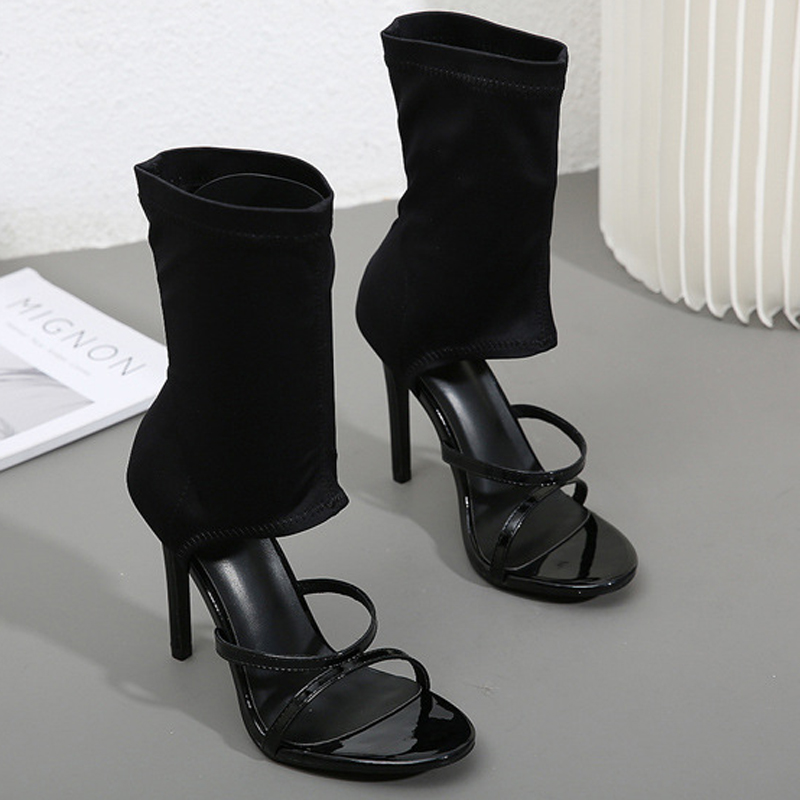 Women Shoes Boots - Sandal Sepatu Kain Elastis High Top