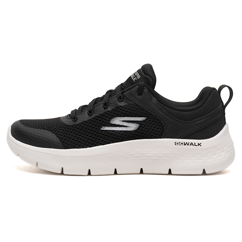 Women Shoes Skechers - Skechers 124817‑Bkw Sepatu Jalan Wanita Berbahan