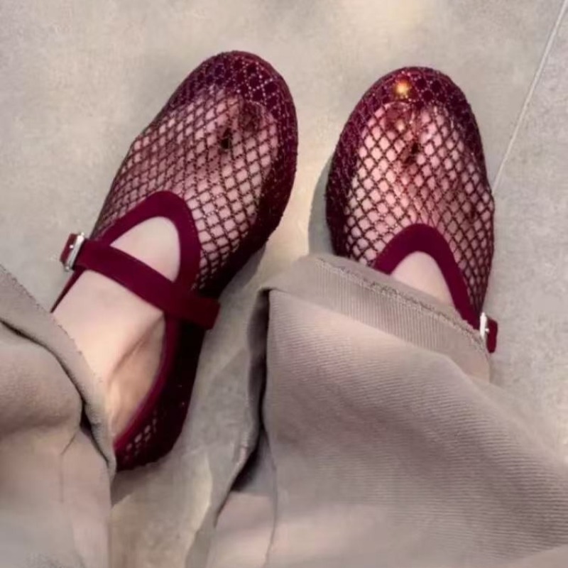 Women Shoes Sandals - Sandal Baotou Berhias Rhinestone Wanita 2026