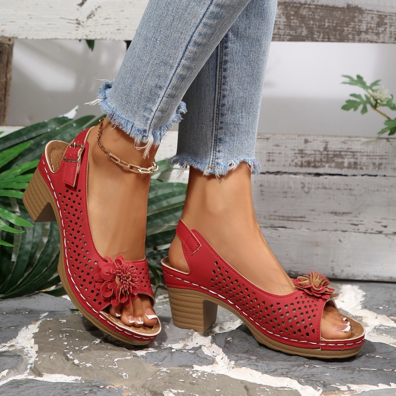 Sandal Wanita Hak Tebal Musim  - Square Toe Mule ulasan dan harga