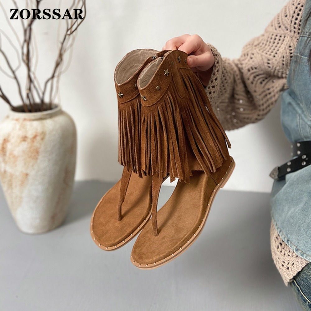 Sepatu Sandal Wedge Thong Toe  - Women Shoes Boots ulasan dan harga