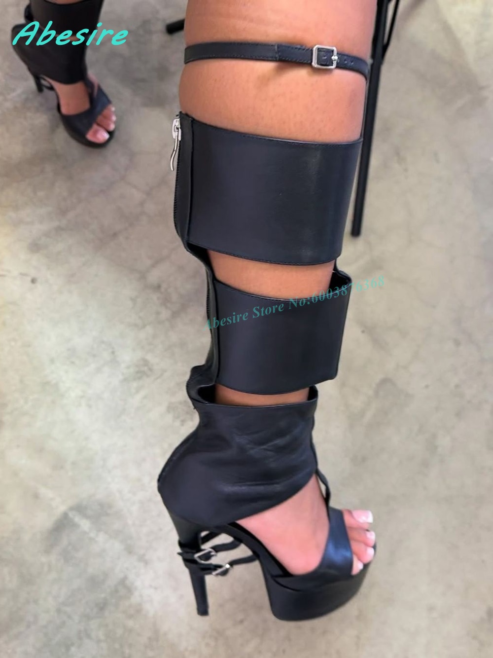 Sepatu Bot Sandal Setinggi Lut - Women Shoes Boots ulasan dan harga