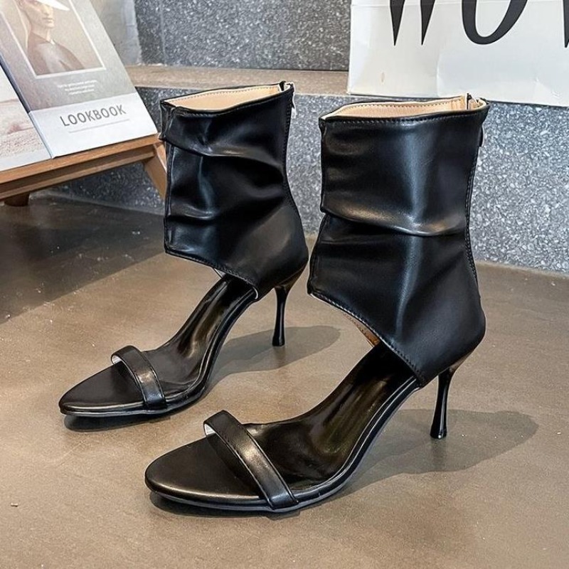 Sepatu Sandal Boots Hak Tipis  - Women Shoes Boots ulasan dan harga