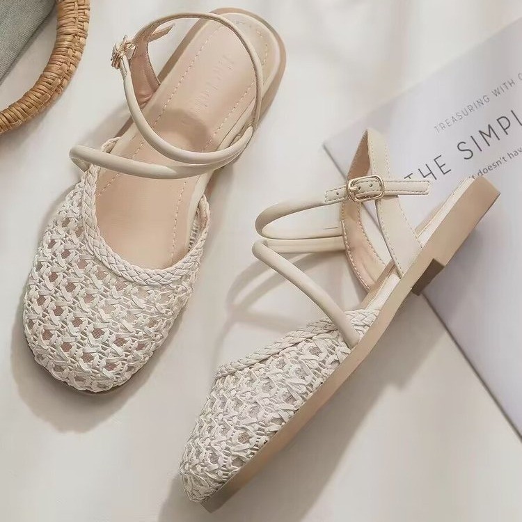 Sandal tertutup gaya Prancis u - Women Shoes Sandals ulasan dan harga
