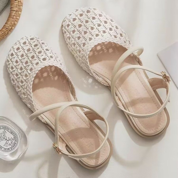 Sandal tertutup gaya Prancis u - Women Shoes Sandals ulasan dan harga