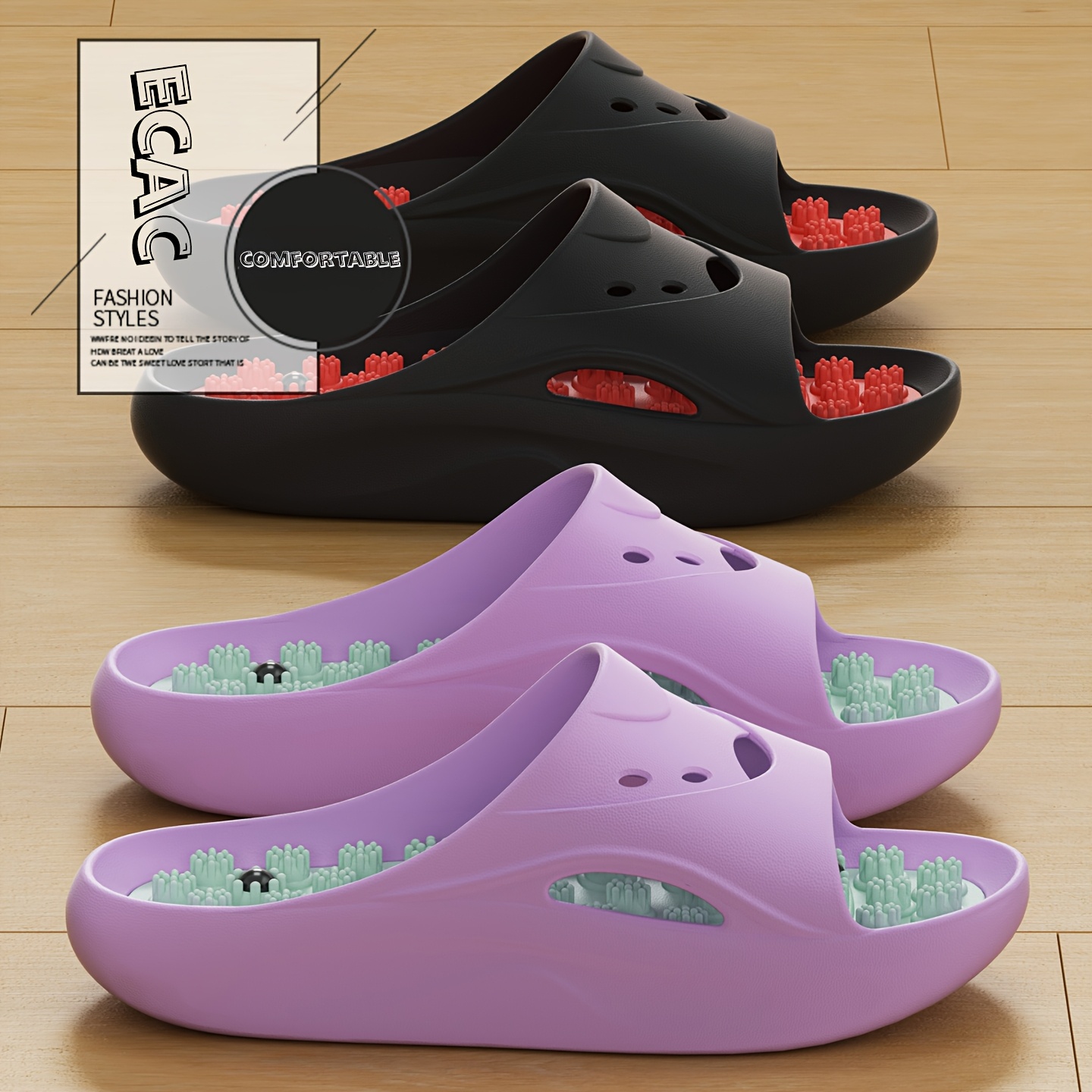 Sandal Pijat EVA Wanita Pria,  - Women Shoes Sandals ulasan dan harga