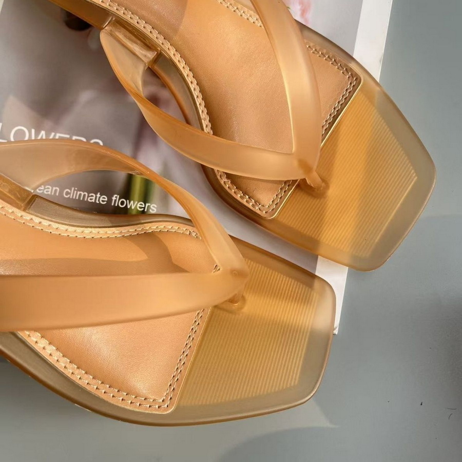 Sandal Thong PVC Hijau Zaitun  - Square Toe Mule ulasan dan harga